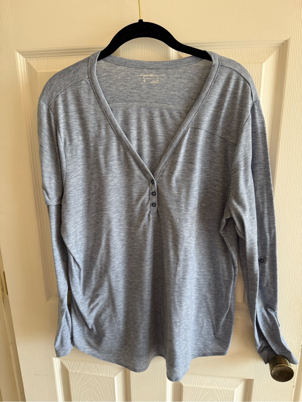 Eddie Bauer Lightweight Gray Long Sleeve Top